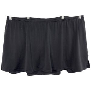 Swim‎ by Cacique Plus Size 28 Bikini Bottom Swimsuit Swim Skirt Black 1589